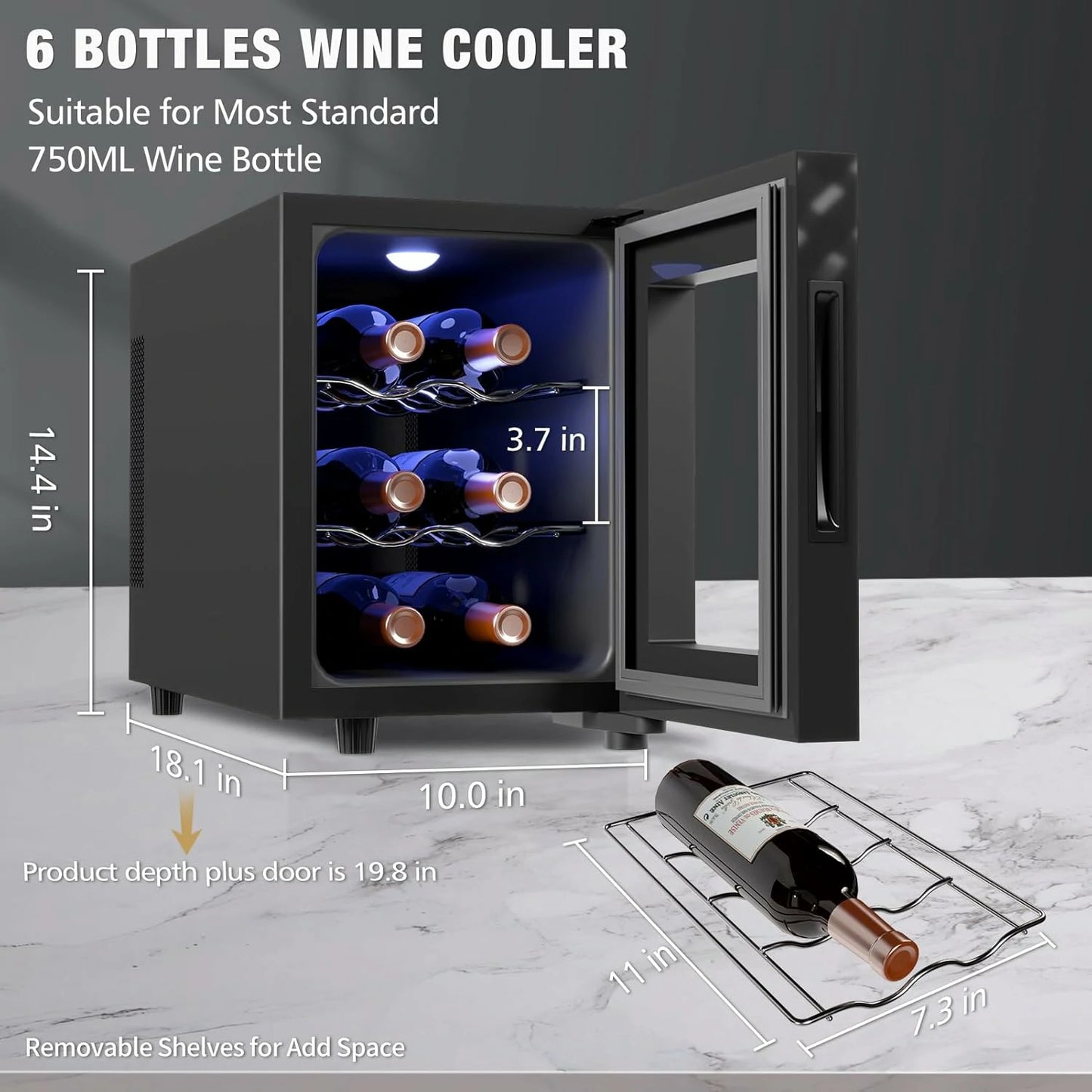 6 Bottle Wine Fridge