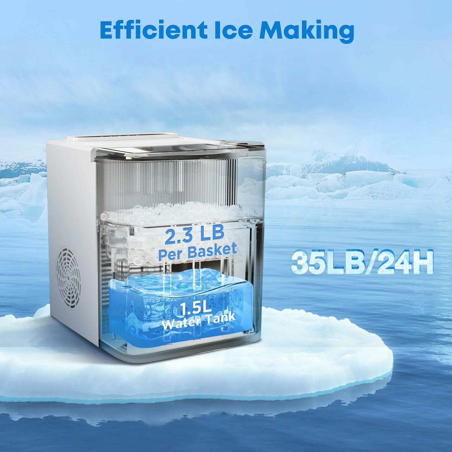 35lbs/Day Ice Maker