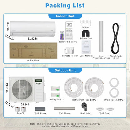 12K/9K Mini Split Air Conditioner